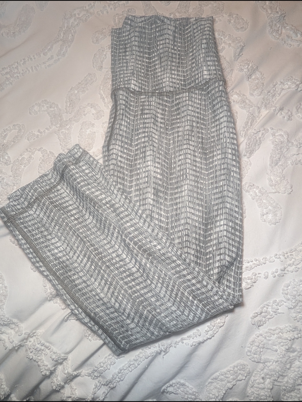 lululemon athletica Gray Patterned High-Waist Leggings